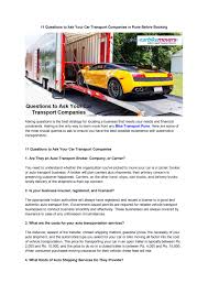Discover the Finest Car Transport Companies for Your Vehicle Shipping Needs