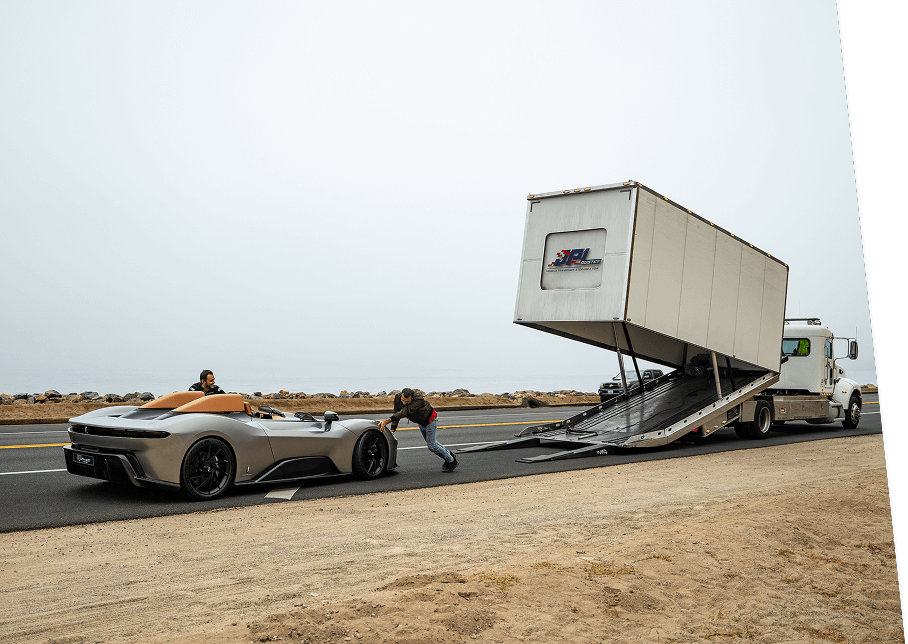 enclosed single car transporter